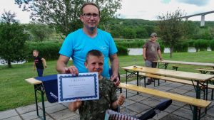 Ifjúsági kategória halak össztömege szerinti 1. helyezett Kövér Gábor Olivér lett.